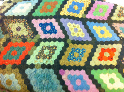  This crib quilt was made in 1869 for Georgia Morgan, a Lynchburg artist who studied art at Randolph-Macon Woman’s College and later at the Academie Julian in Paris. The quilt has a colorful patchwork design with black borders. 