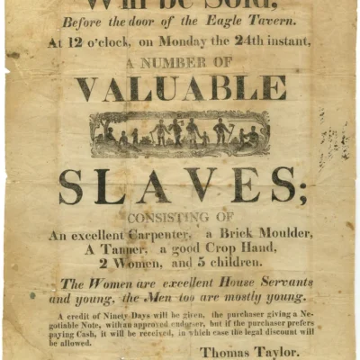 To Be Sold: Virginia and the American Slave Trade