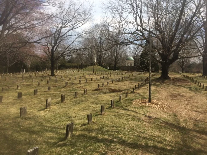 A portion of the Confederate Section at Old City Cemetery