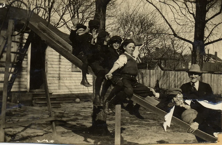   Children playing at the Guggenheimer-Milliken Playground, 1917.  