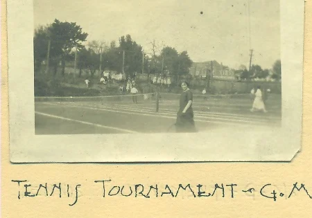   A tennis tournament at Guggenheimer-Milliken in 1922.  