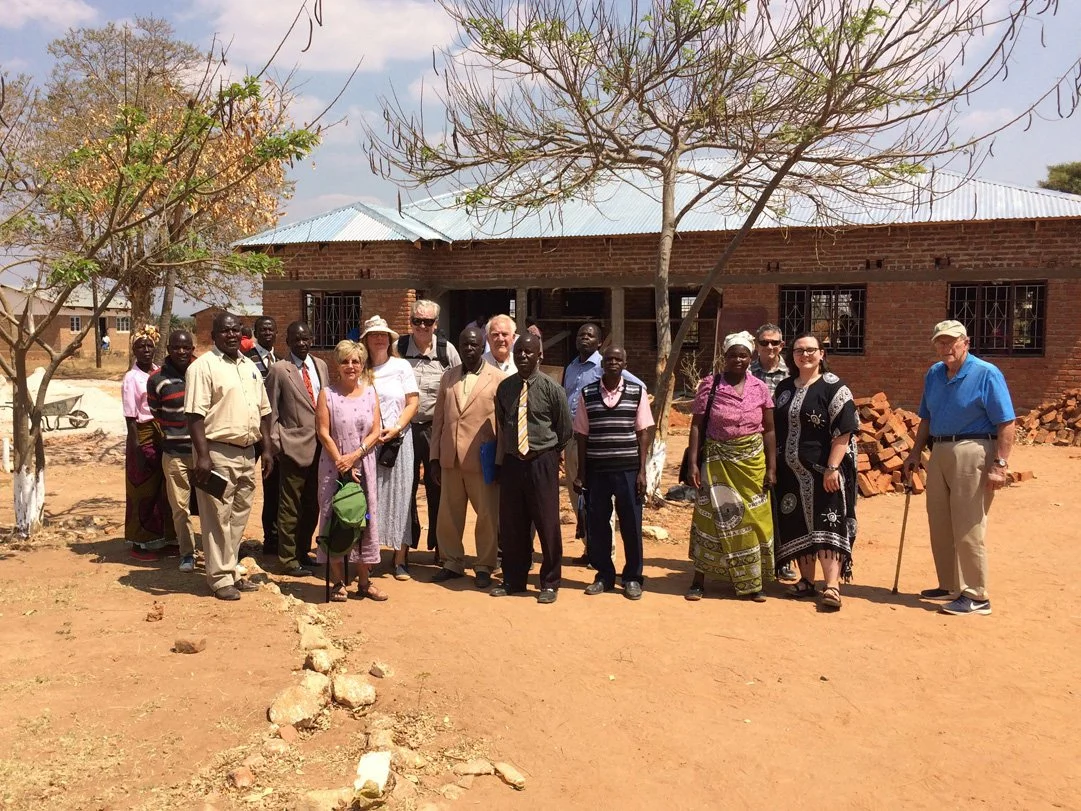  Dr. Harold Riley and Lynchburg members of First Presbyterian Church in Kalikumbi with members of the Lynchburg Prayer House, photo taken 2017 Courtesy of Lisa E. Ackers 