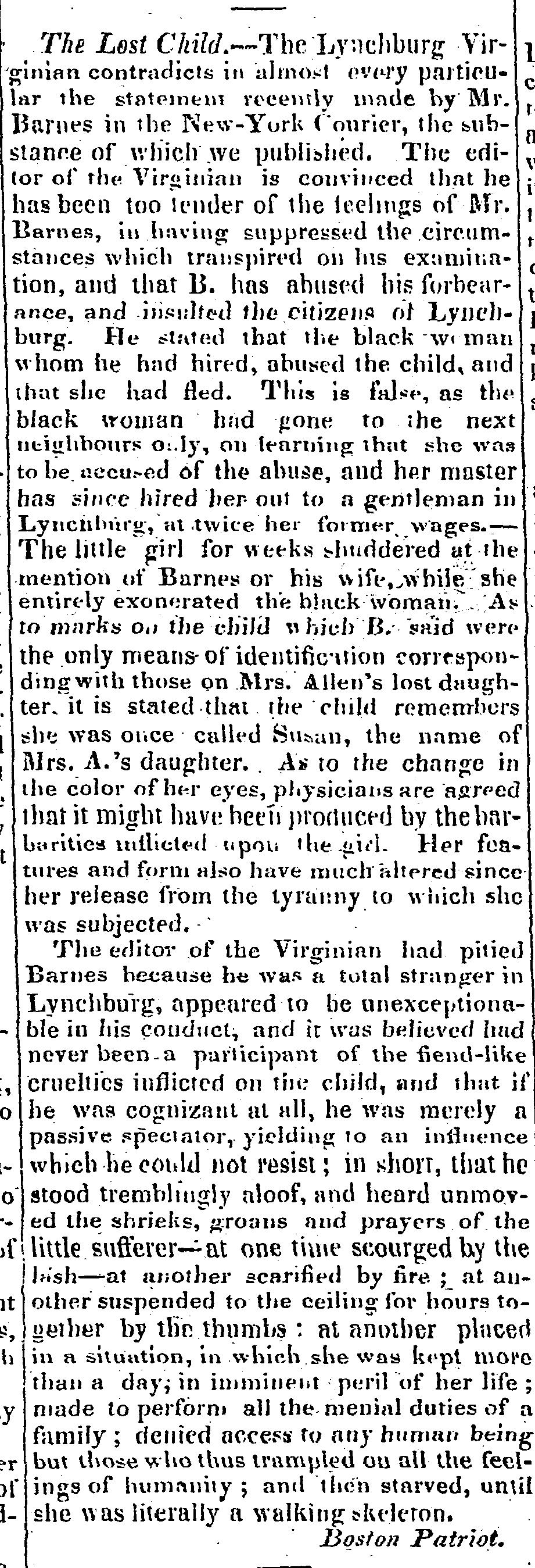  Excerpt from “The Collector” newspaper, Sag Harbor NY, October 24, 1829 