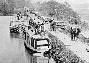  Packet boats on the James River & Kanawha Canal, c.1860 