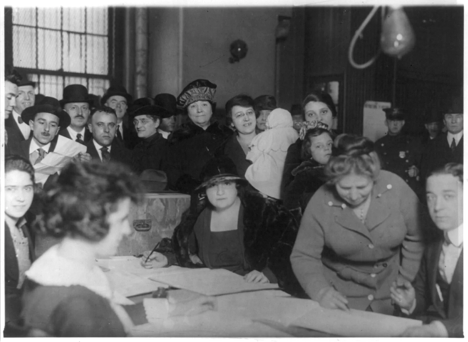  Men and Women at the Voting Poll, 1920, Library of Congress 